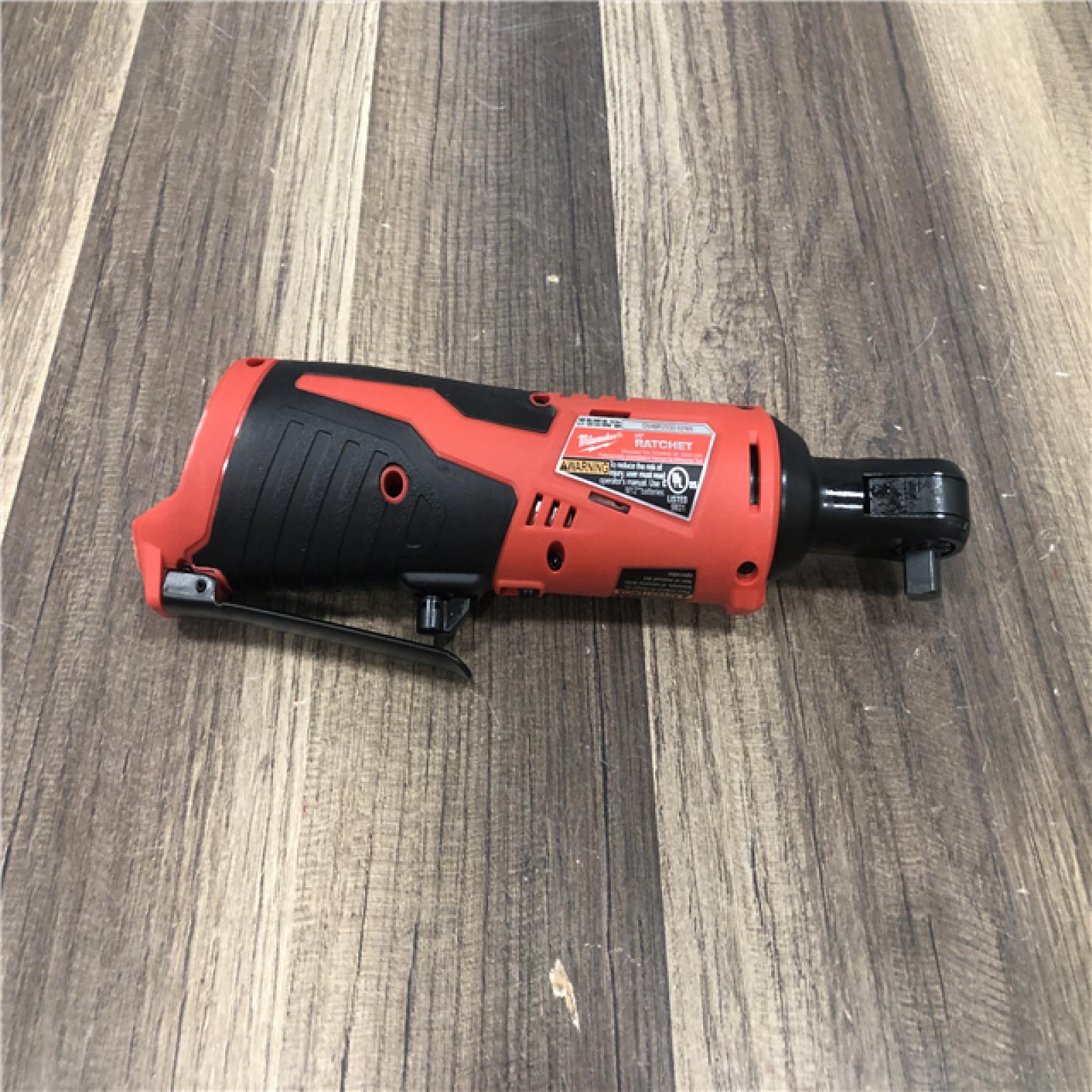 AS-IS Milwaukee M12 12V Lithium-Ion Cordless 3/8 in. Ratchet (Tool-Only)