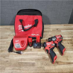 HOUSTON LOCATION - AS - IS Milwaukee 2 Tool Combo Kit W/ (2) Battery & Charger