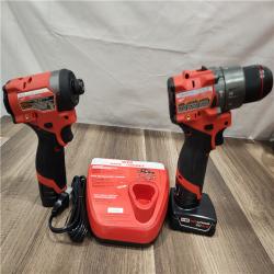 AS-IS- Milwaukee 12V Brushless Hammer Drill and Impact Driver Combo Kit