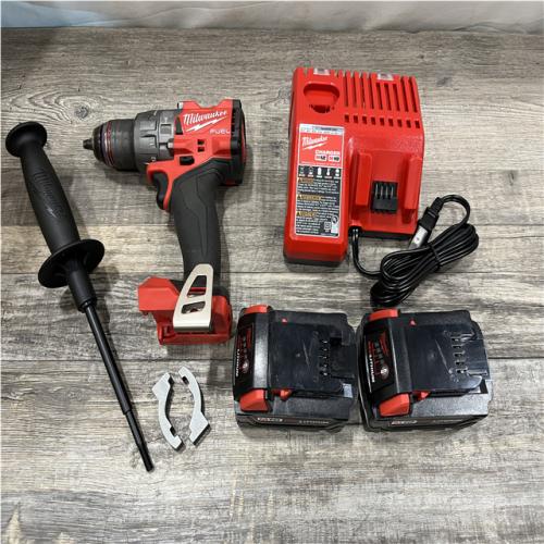 AS-IS Milwaukee FUEL 18V Lithium-Ion Brushless Cordless 1/2 in. Hammer Drill Driver Kit