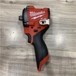 AS-IS Milwaukee FUEL 12V Lithium-Ion Brushless Cordless Stubby 1/2 in. Impact Wrench (Tool-Only)