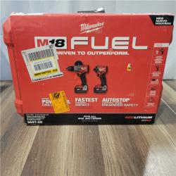 AS-IS  Milwaukee M18 FUEL 18V Lithium-Ion Brushless Cordless Hammer Drill and Impact Driver Combo Kit (2-Tool) with 2 Batteries