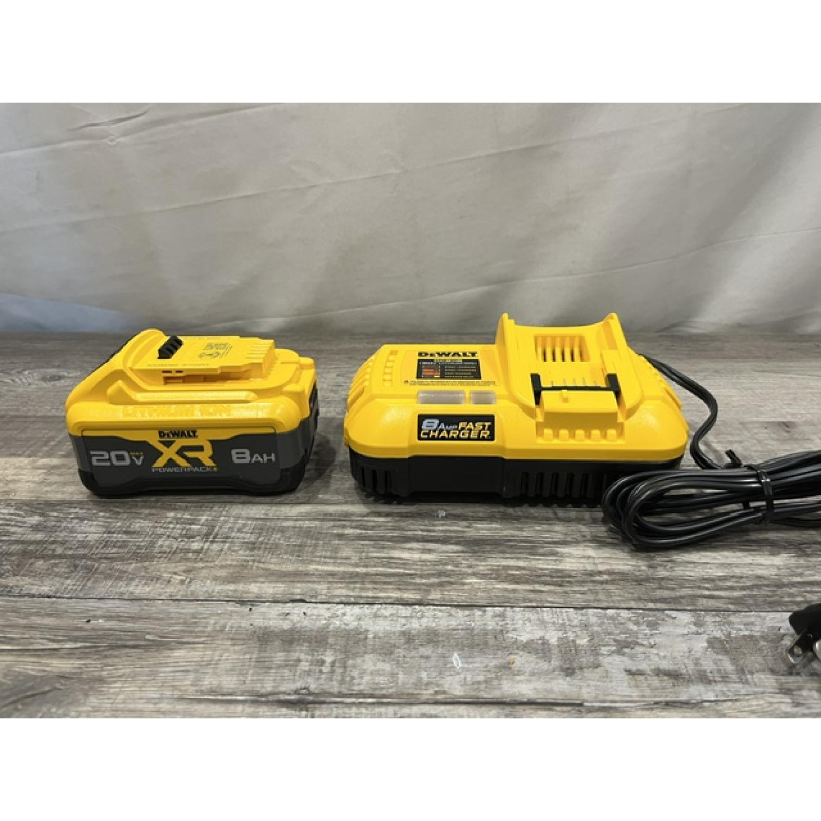 AS-IS DEWALT 20V MAX XR Power-Pack Lithium-Ion Starter Kit with 8. 0Ah Battery and Charger