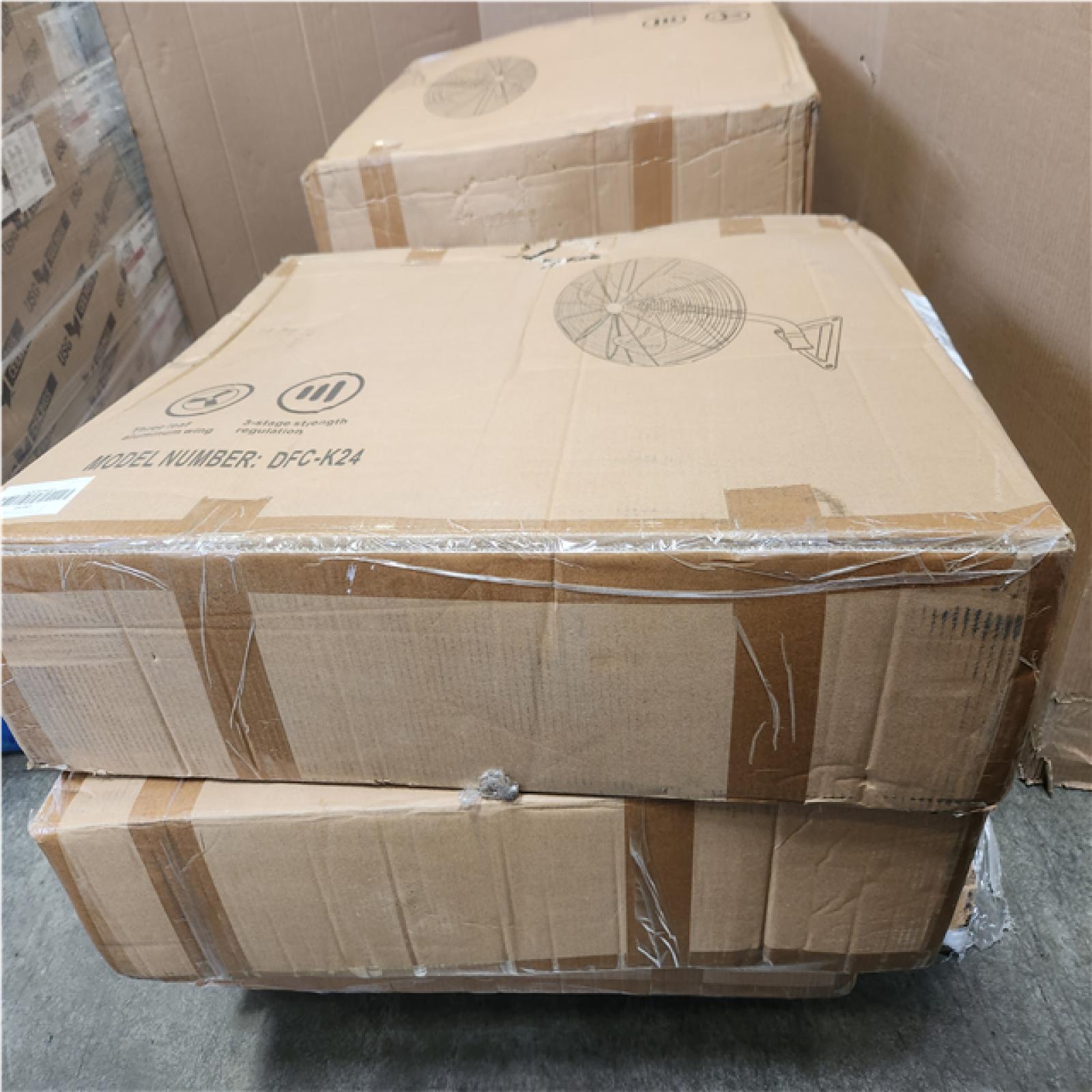 Phoenix LIKE NEW 24 in. Wall fan in Black Model# DFC-K24 Pallet of 6