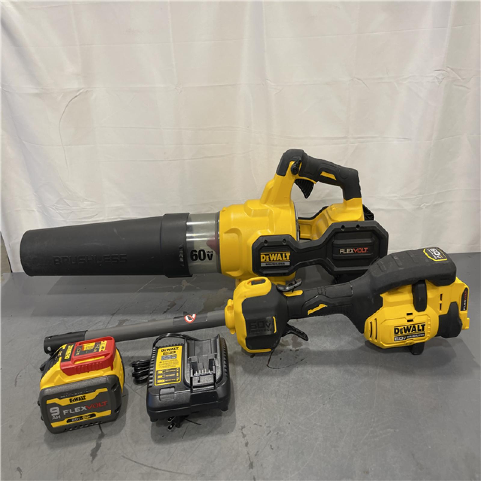 AS-IS - DeWalt LEXVOLT 60V MAX Cordless Battery Powered String Trimmer & Blower Combo Kit