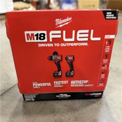 NEW! - Milwaukee M18 FUEL 18V Lithium-Ion Brushless Cordless Hammer Drill and Impact Driver Combo Kit (2-Tool) with 2 Batteries