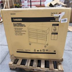 DALLAS LOCATION- HUSKY Tool Storage 46 in. W x 18 in. D 9-Drawer Gloss Red Mobile Workbench Cabinet