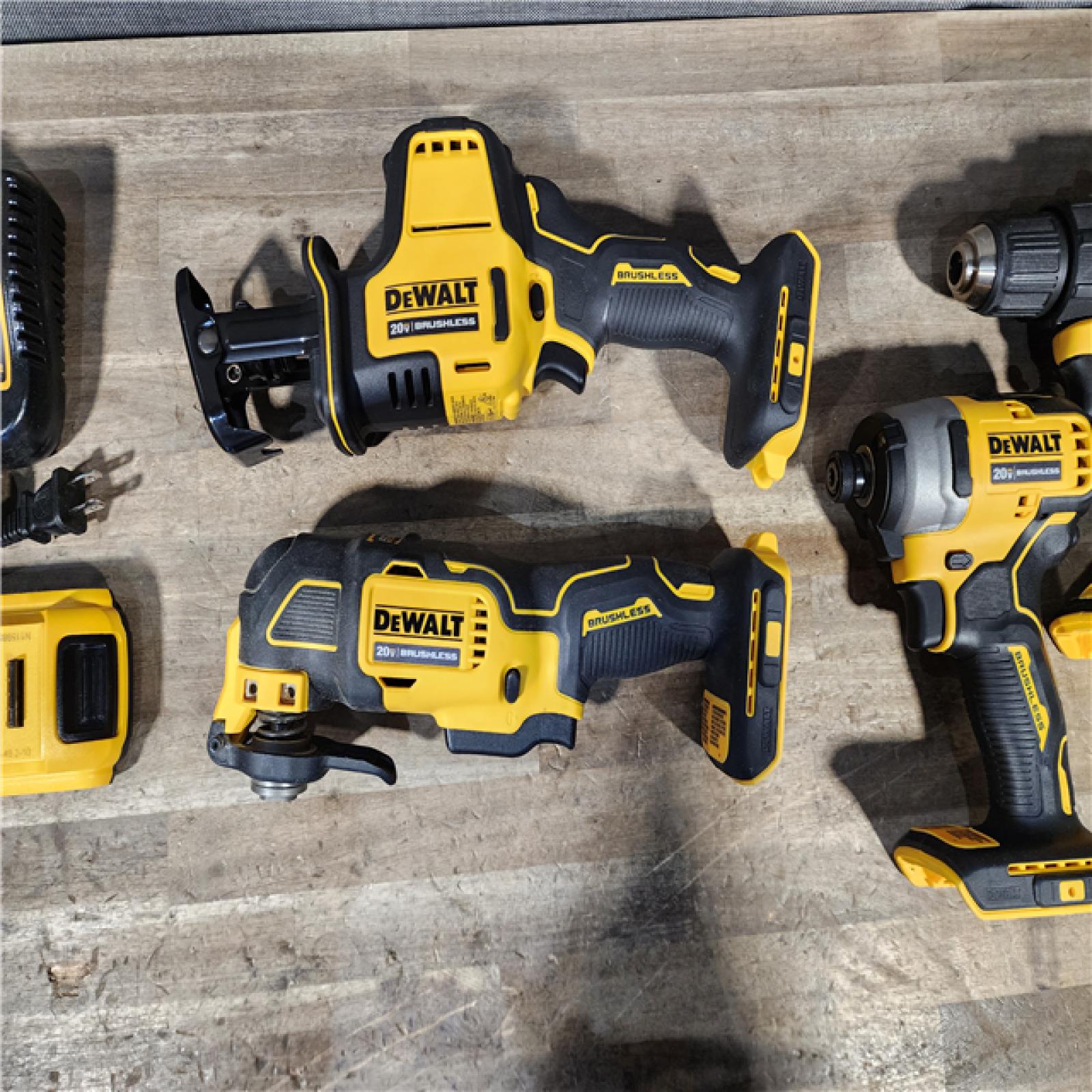HOUSTON LOCATION - AS-IS DEWALT 4 TOOL COMBO KIT W/ (2) BATTERY & CHARGER