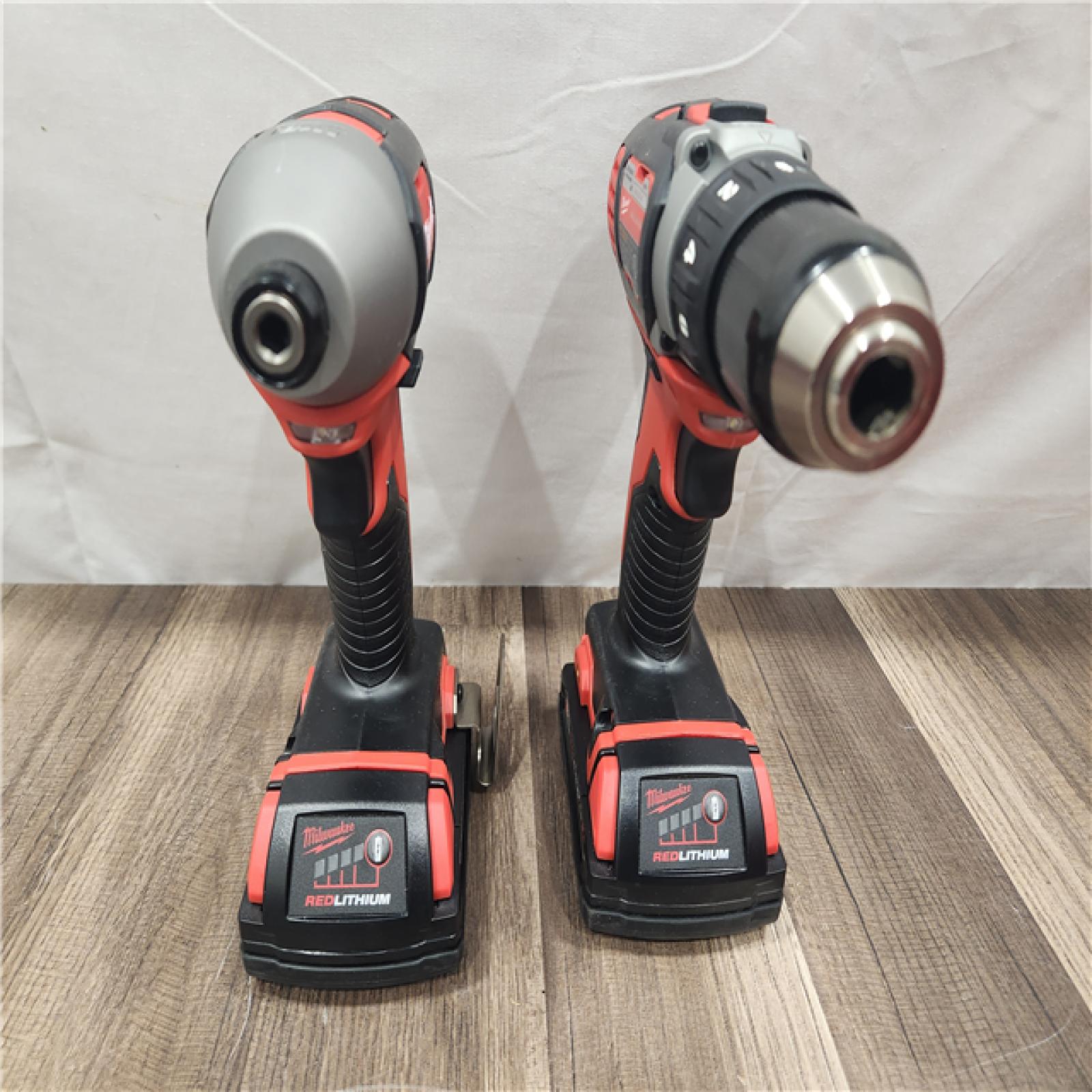 AS-IS- Milwaukee 18V Cordless Brushed 2-Tool Drill/Driver and Impact Driver Kit