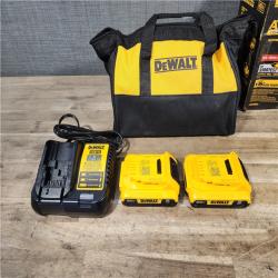 HOUSTON LOCATION - AS-IS Dewalt DCK225D2 20V MAX ATOMIC Brushless Compact Lithium-Ion 1/2 in. Cordless Drill Driver and 1/4 in. Impact Driver Combo Kit with 2 Batteries 2 Ah