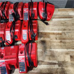 HOUSTON LOCATION - AS - IS MILWAUKEE BATTERY CHARGER PACK QTY - 10