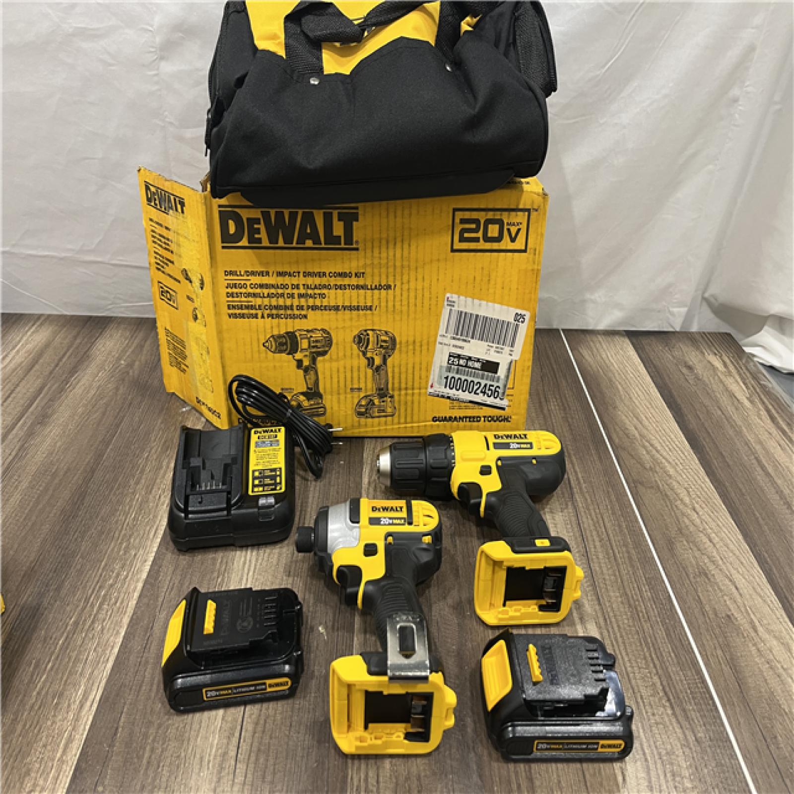 GOOD DeWALT 20V MAX Cordless Drill Driver/Impact Driver Combo Kit 1.3 Ah Lithium Ion