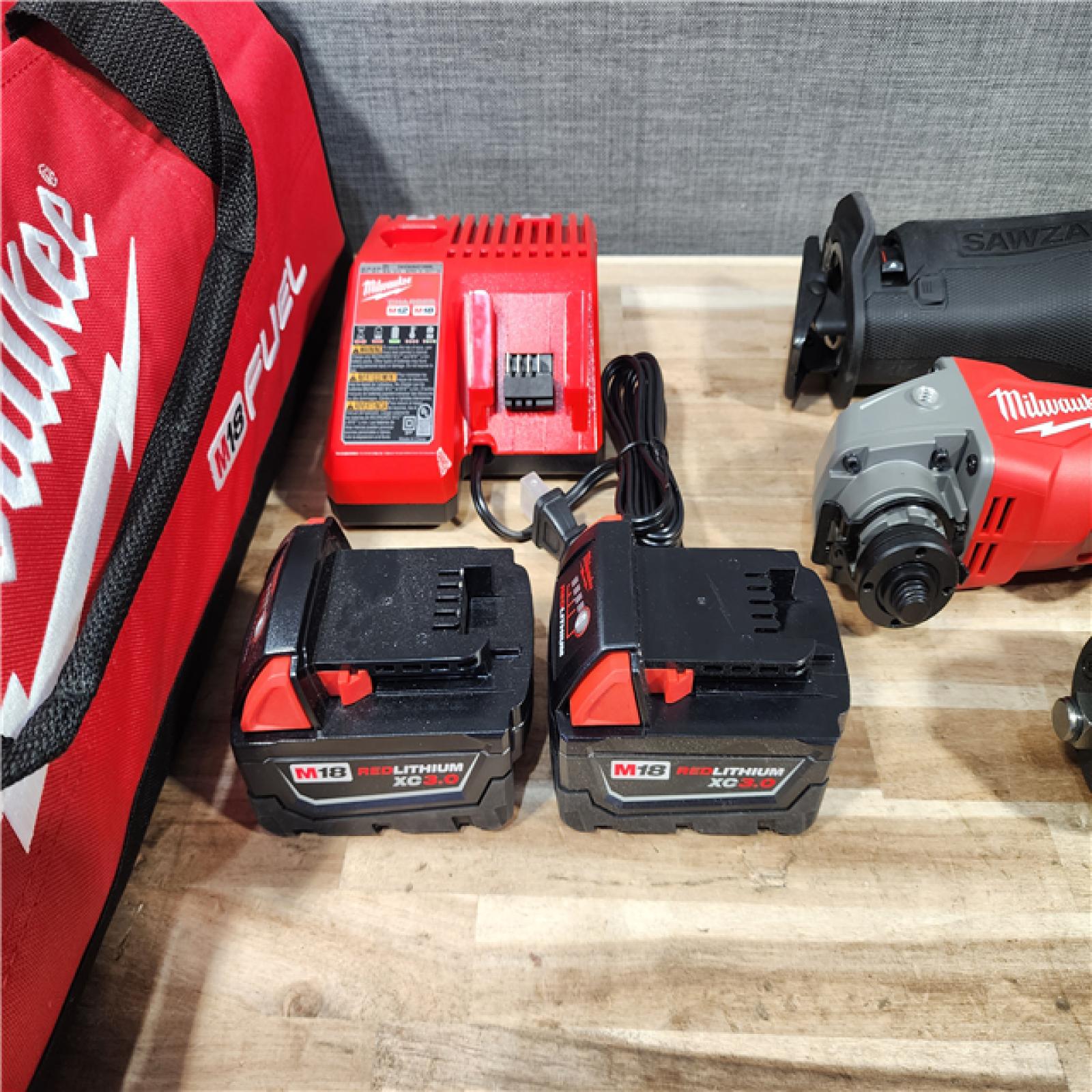 HOUSTON LOCATION - AS-IS Milwaukee FUEL 18V Lithium-Ion Brushless Cordless Combo (4-Tool) Kit