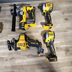 HOUSTON LOCATION - AS-IS DEWALT 4 TOOL COMBO KIT W/ (2) BATTERY & CHARGER