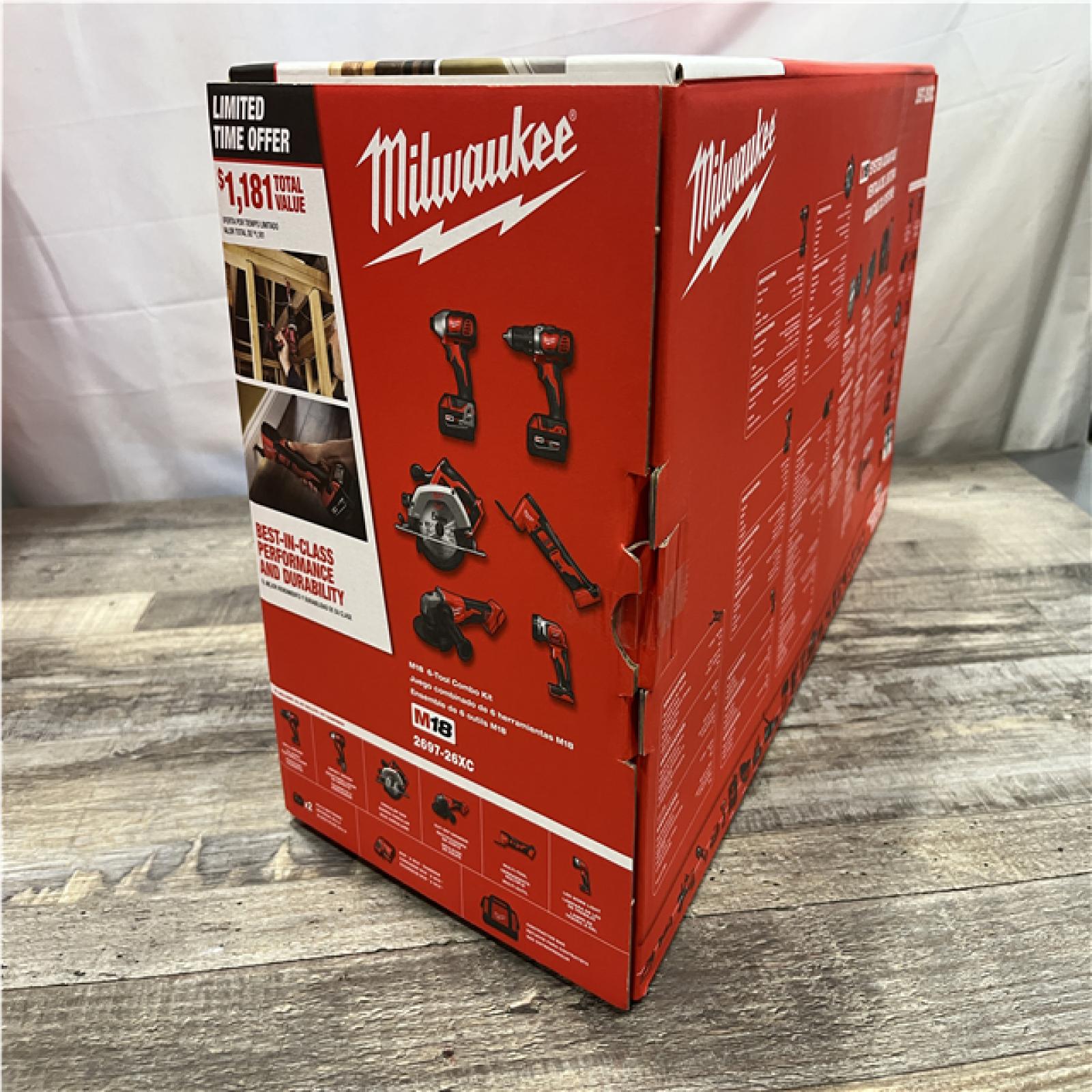 NEW - Milwaukee 18-Volt Lithium-Ion Cordless (6-Tool) Combo Kit