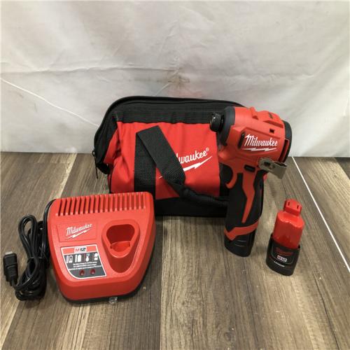 AS-IS Milwaukee 12-Volt Lithium-Ion Compact Brushless Cordless 1/4 in. Impact Driver Kit