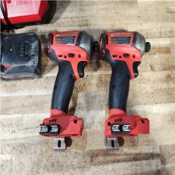HOUSTON LOCATION - AS - IS Milwaukee 2 Tool Combo Kit W/ (2) Battery & Charger
