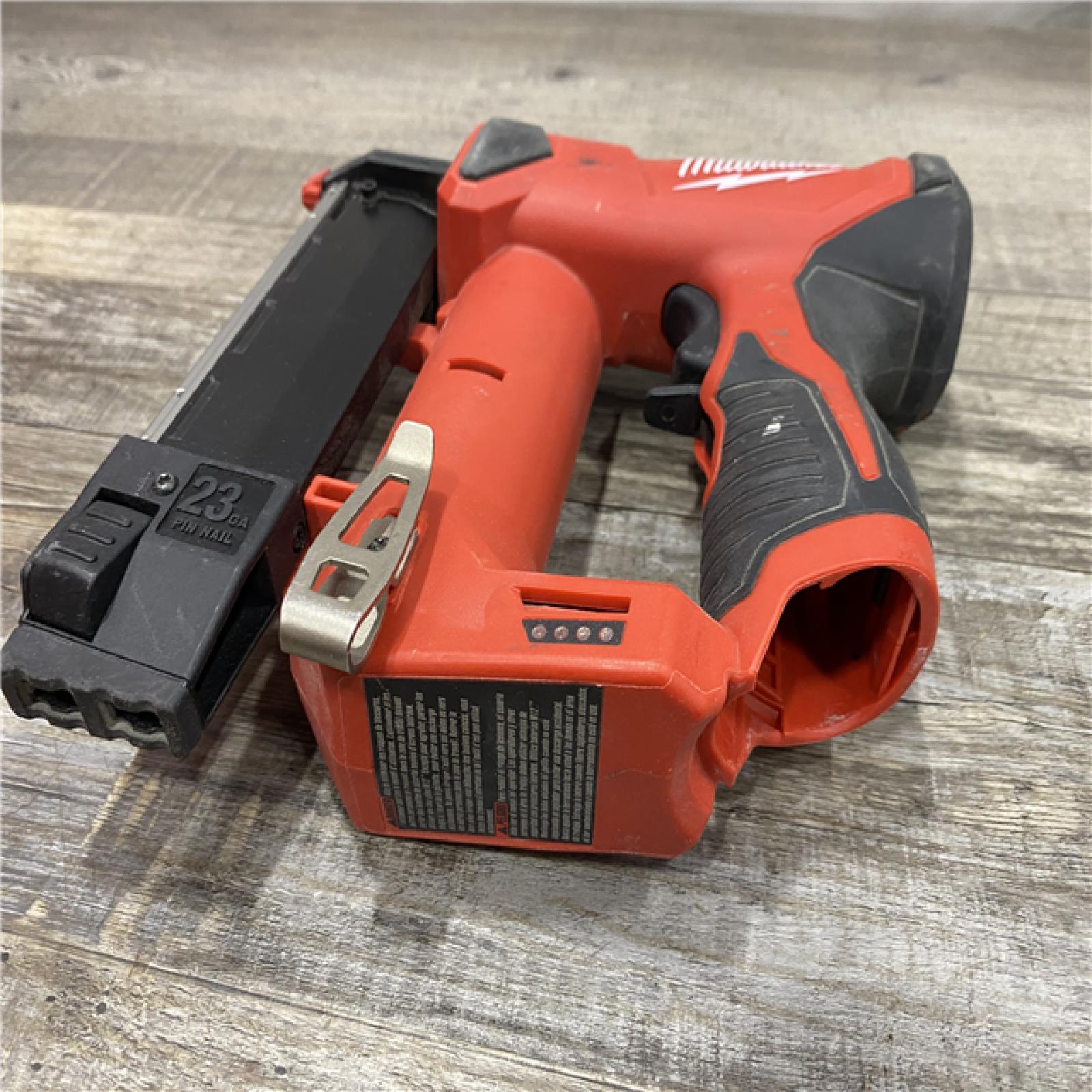 AS-IS Milwaukee 12-Volt 23-Gauge Lithium-Ion Cordless Pin Nailer (Tool-Only)