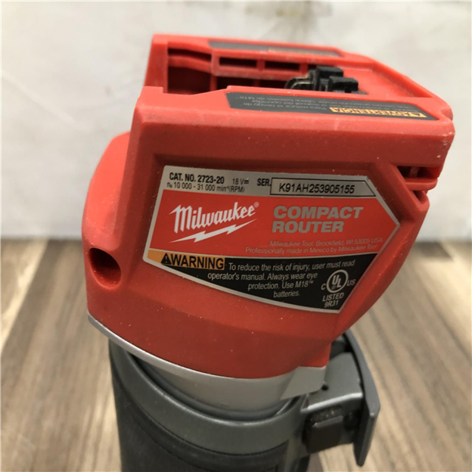 AS-IS Milwaukee FUEL 18V Lithium-Ion Brushless Cordless Compact Router (Tool-Only)