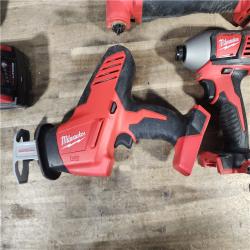 HOUSTON LOCATION - AS-IS MILWAUKEE 6 TOOL COMBO KIT W/ (2) BATTERY & CHARGER
