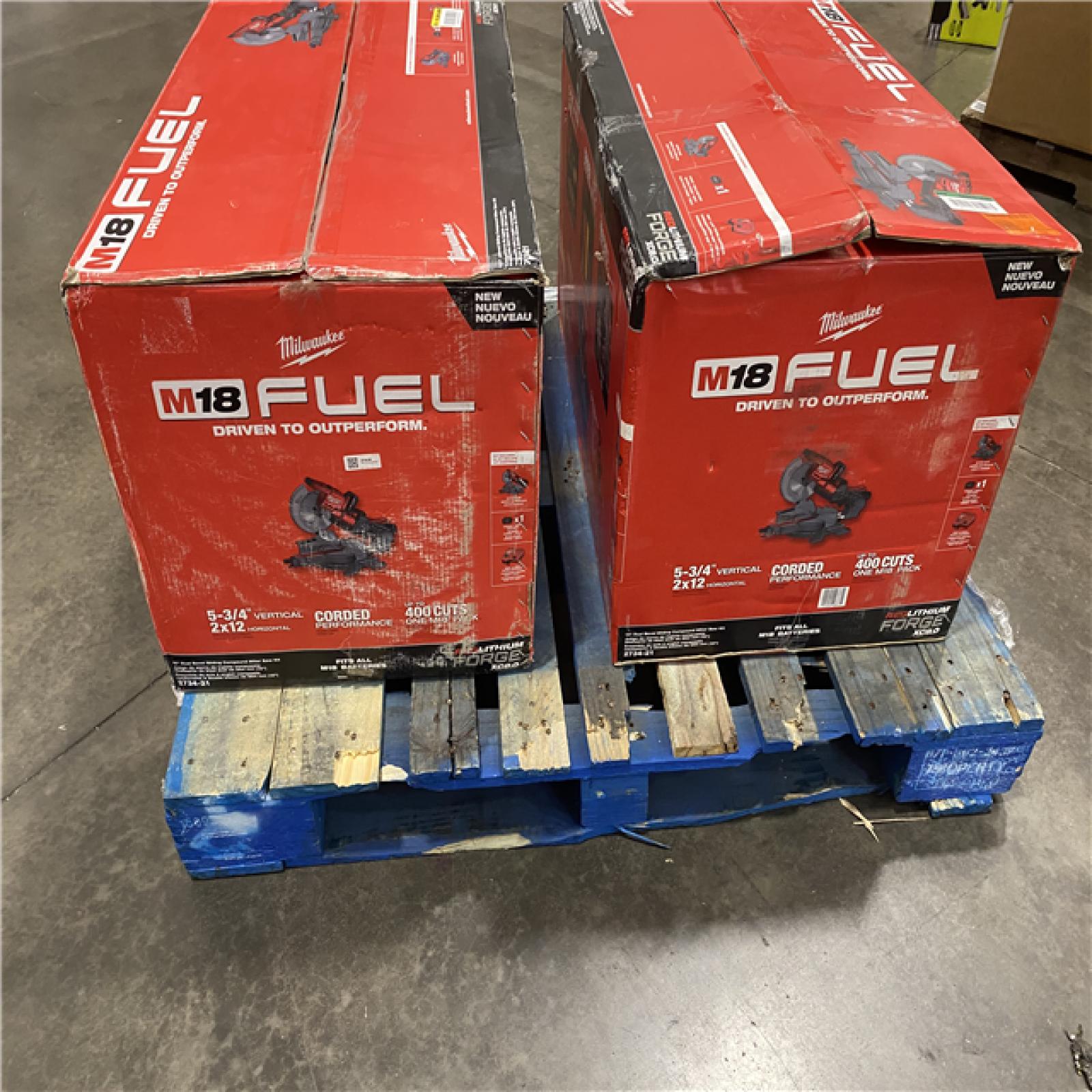 Dallas Location - As-Is M18 FUEL™ 10” Dual Bevel Sliding Compound Miter Saw Kit(Lot Of 2)