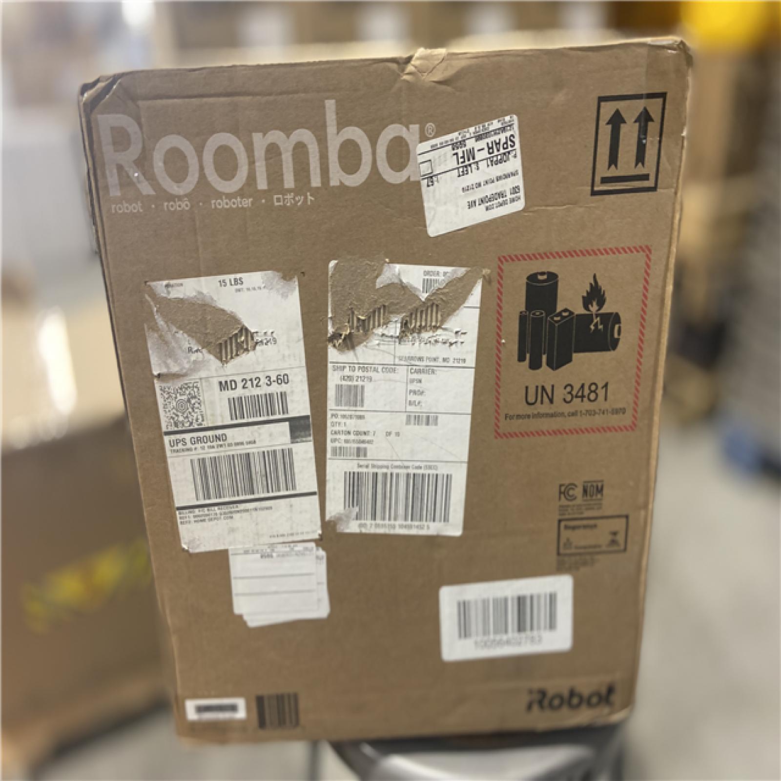 NEW! - iRobot Roomba 105 Vac 13.2 in. Robotic Vacuum with Smart Navigation Path + AutoEmpty Dock in Black