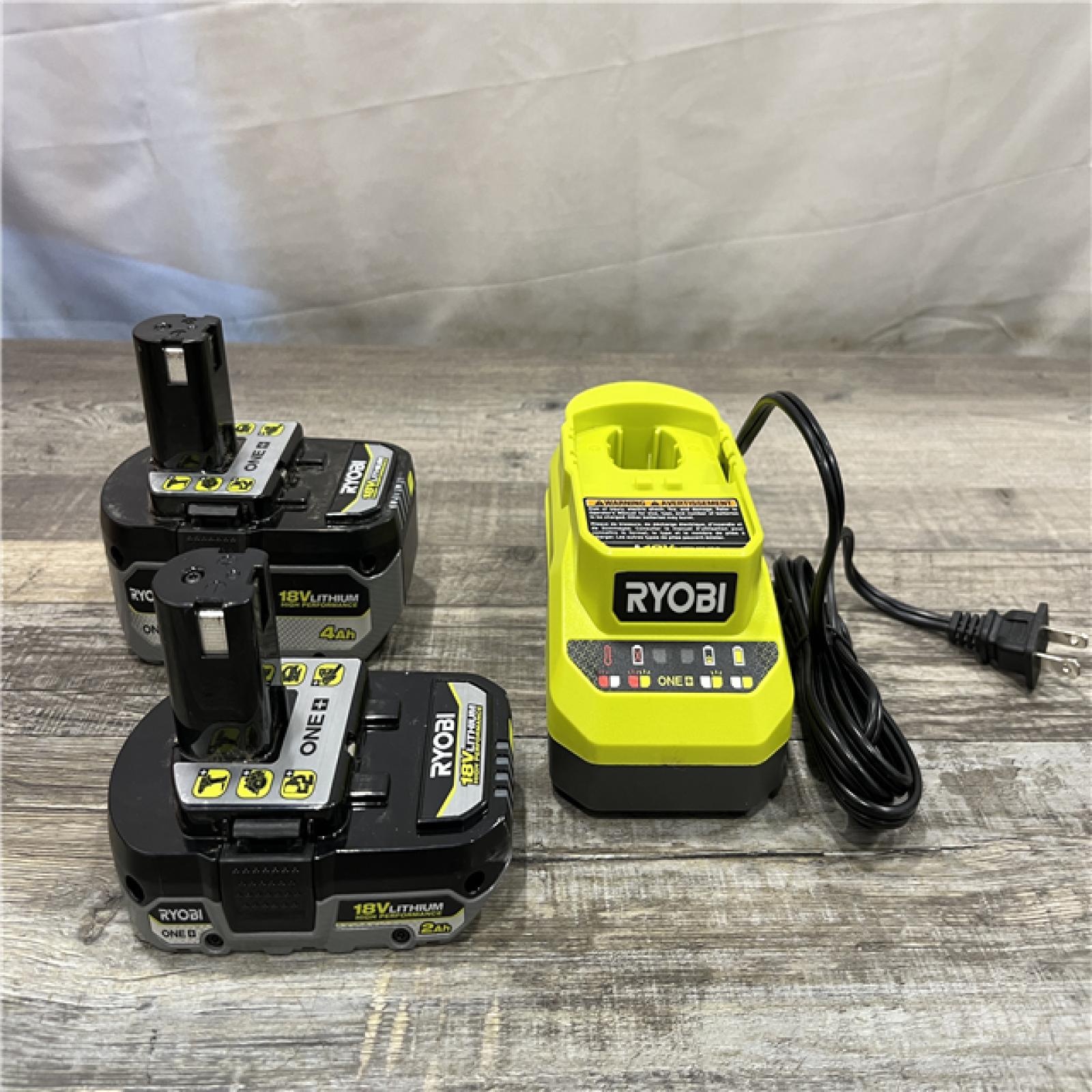 AS-IS RYOBI ONE+ 18V Lithium-Ion Starter Battery  and Charger Kit