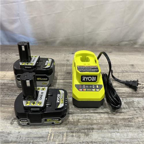 AS-IS RYOBI ONE+ 18V Lithium-Ion Starter Battery  and Charger Kit