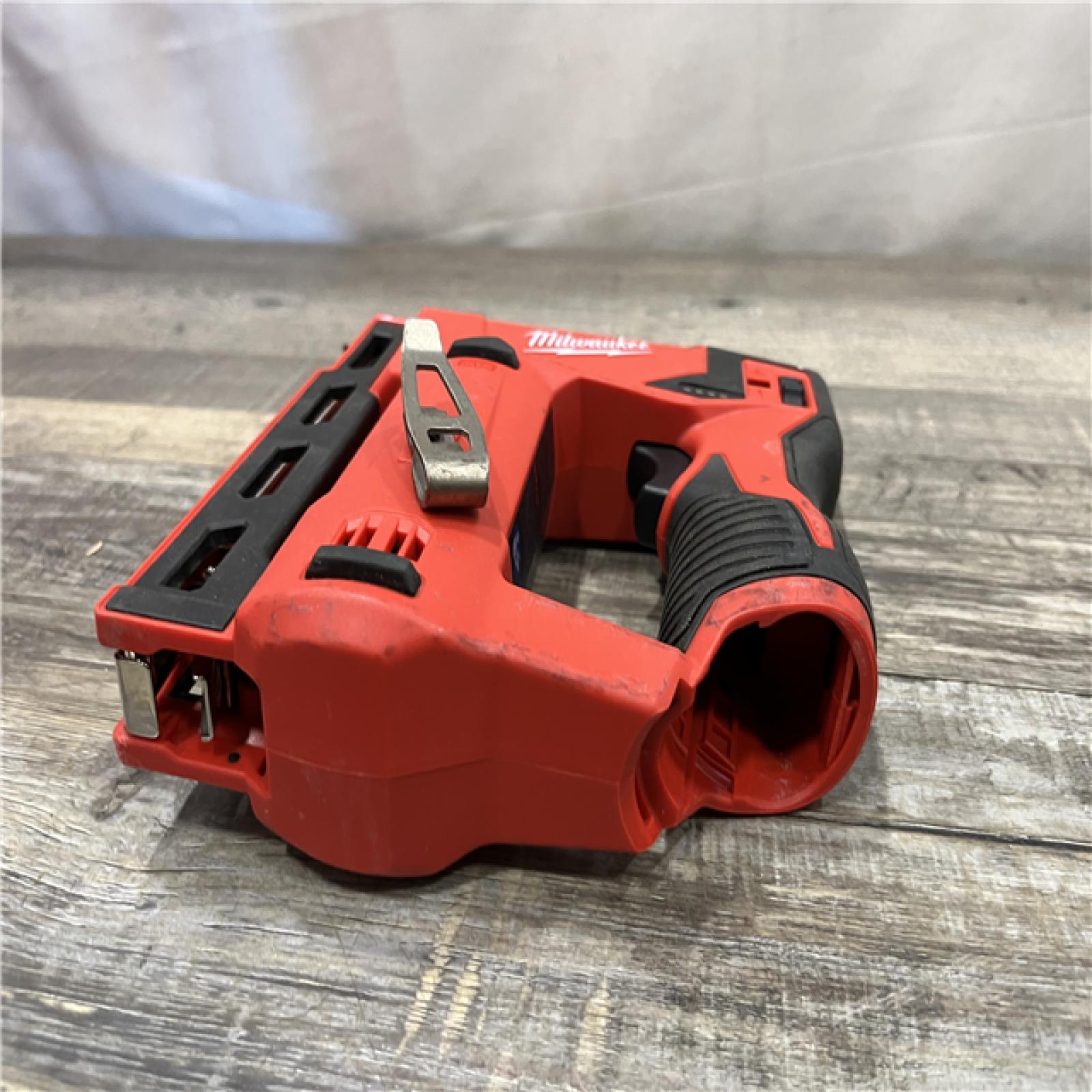 AS-IS Milwaukee 12-Volt Lithium-Ion Cordless 3/8 in. Crown Stapler (Tool-Only)