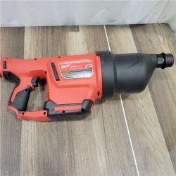 AS-IS Milwaukee  M12 12-Volt Lithium-Ion Cordless Drain Cleaning Airsnake Air Gun Kit with (1) 2.0Ah Battery, Toilet Attachments
