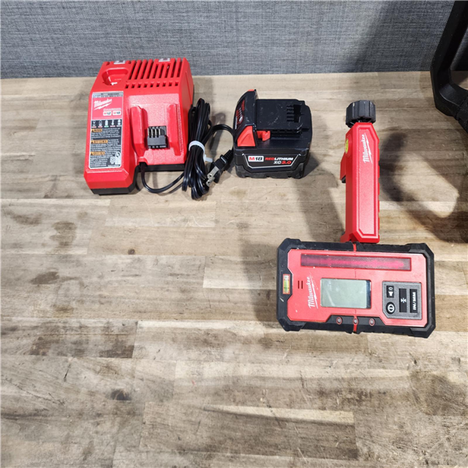 HOUSTON LOCATION - AS-IS M18 2000 Ft. Red Exterior Rotary Laser Level Kit with Receiver and Receiver Clamp