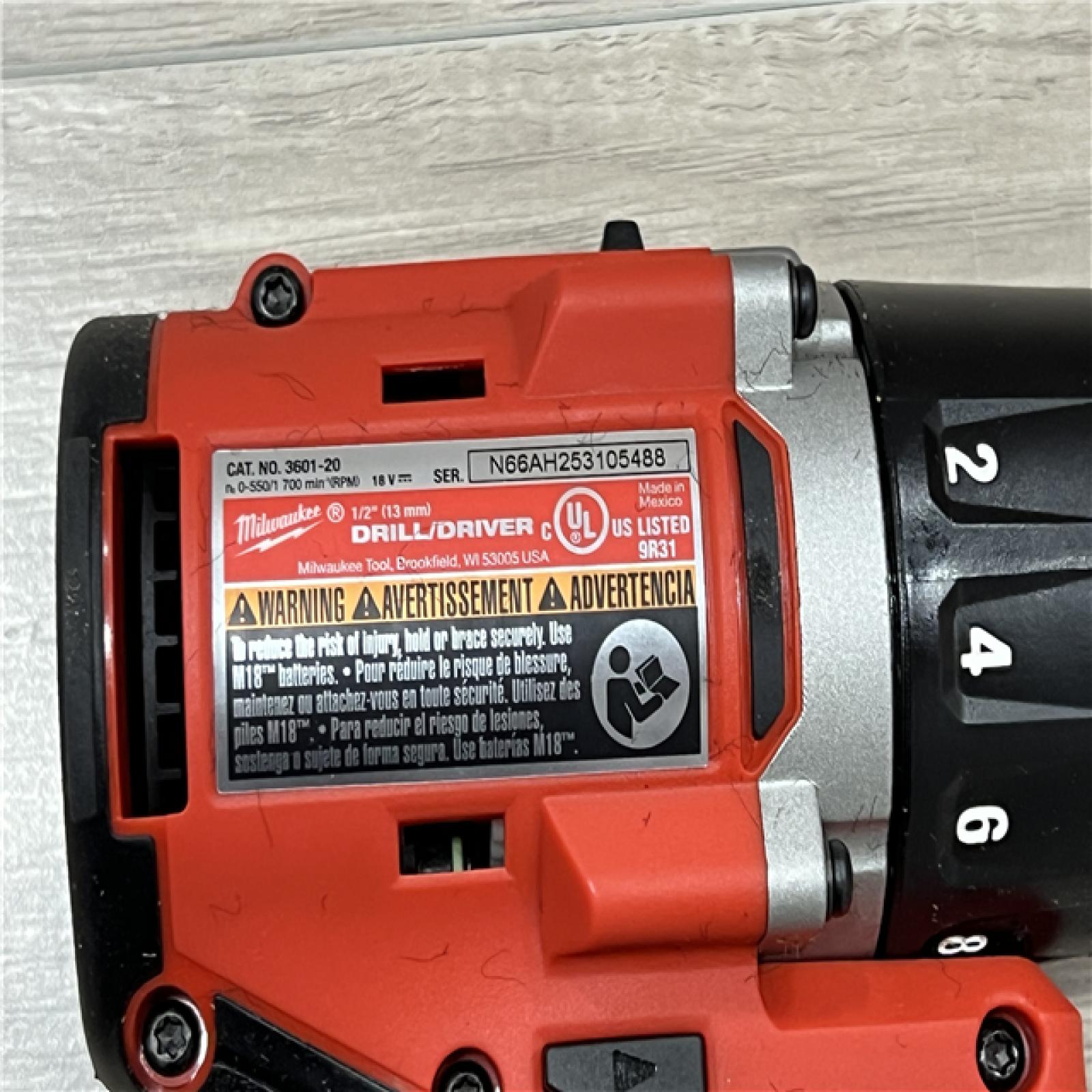 AS-IS Milwaukee M18 18V Lithium-Ion Brushless Cordless Compact Drill/Impact Combo Kit