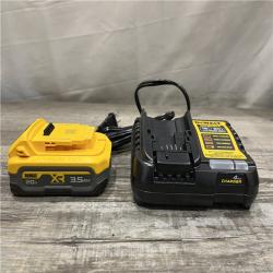 AS-IS DEWALT 20V MAX XR POWERSTACK Lithium-Ion Battery Starter Kit with 3.5Ah Battery and Charger