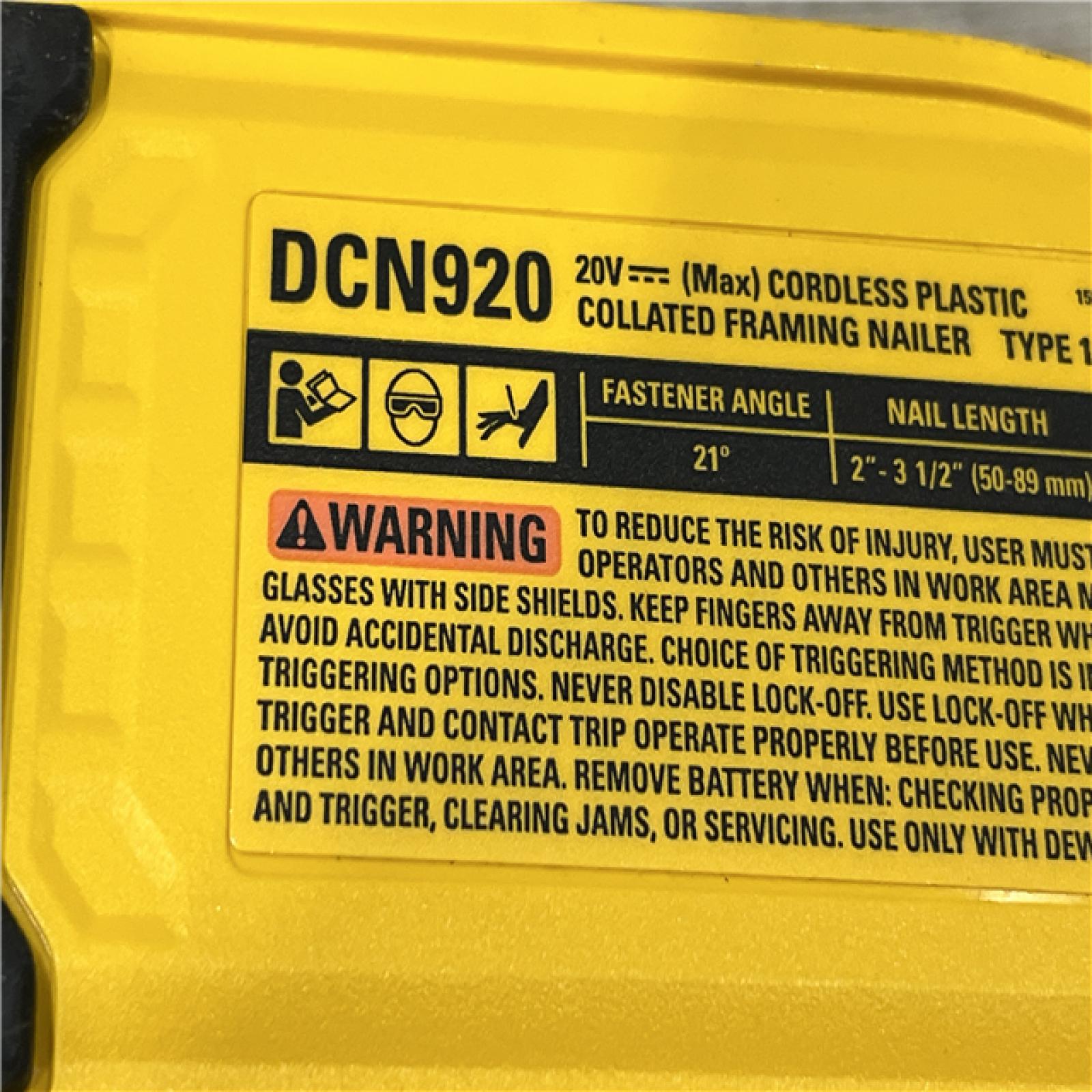 AS-IS DEWALT 20-Volt 21° Cordless Framing Nailer (Tool-Only)
