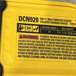 AS-IS DEWALT 20-Volt 21° Cordless Framing Nailer (Tool-Only)