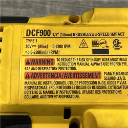 AS-IS DEWALT 20V MAX Lithium-Ion Cordless 1/2 in. Impact Wrench Kit