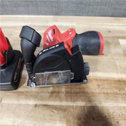 HOUSTON LOCATION - AS - IS Milwaukee FUEL 12V Lithium-Ion Brushless Cordless 3 in. Cut Off Saw W/ BATTERY & CHARGER