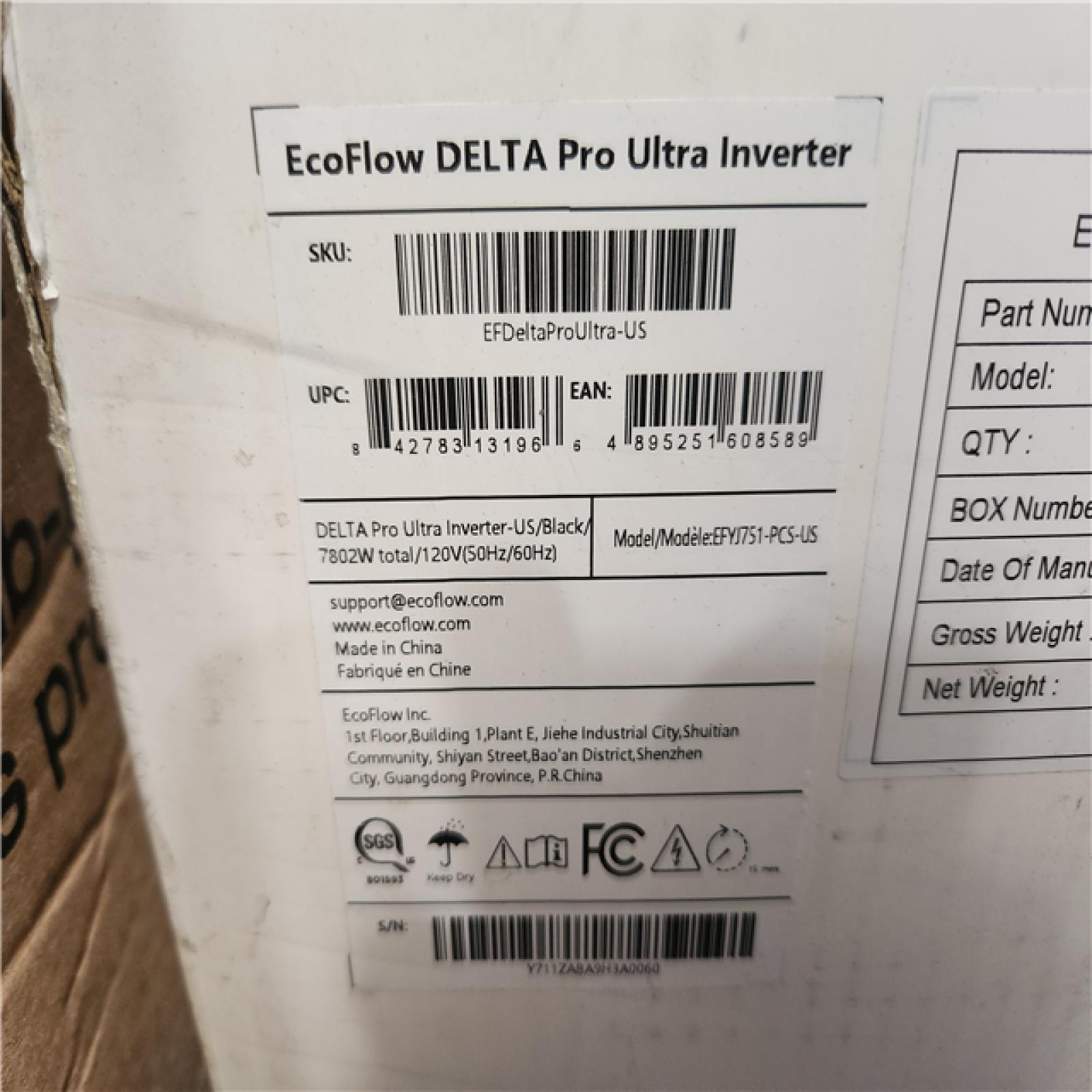 Phoenix  new EcoFlow DELTA Pro Ultra Inverter (sealed)