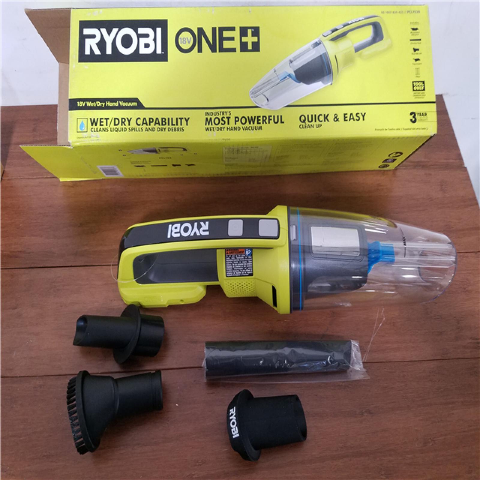 California NEW Ryobi One+ 18V Wet/Dry Hand Vacuum (Tool Only)
