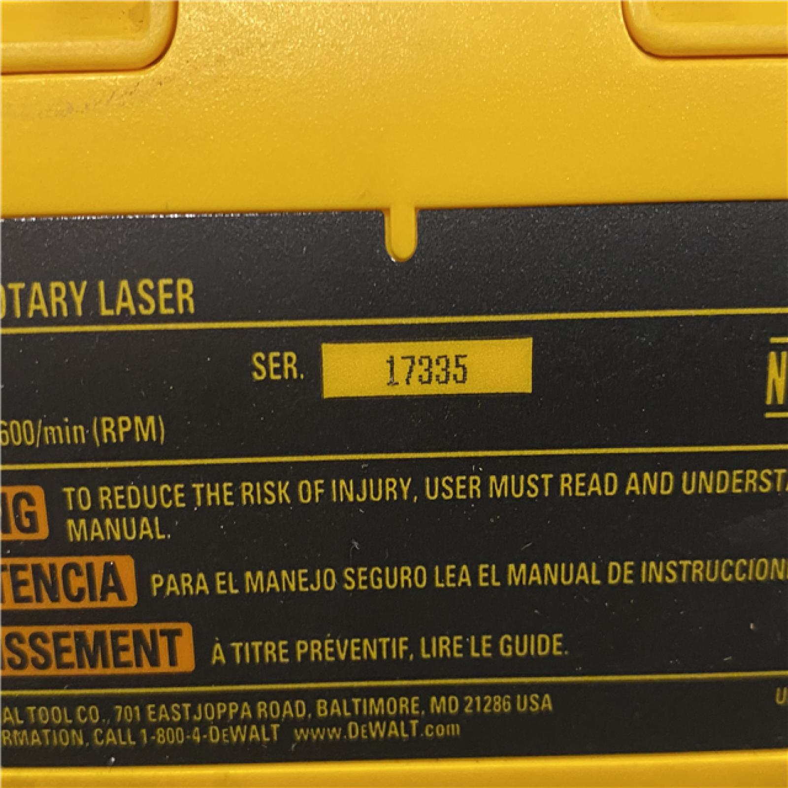 AS-IS DEWALT 150 ft. Red Self-Leveling Rotary Laser Level With Accessories