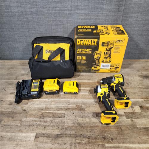 HOUSTON LOCATION - AS-IS (APPEARS LIKE NEW) DEWALT ATOMIC 20V MAX Lithium-Ion Cordless 2-Tool Combo Kit
