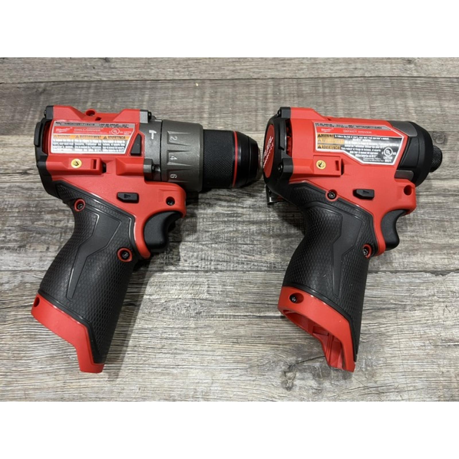 AS-IS Milwaukee FUEL 12-Volt Lithium-Ion Brushless Cordless Hammer Drill and Impact Driver Combo Kit