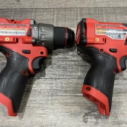 AS-IS Milwaukee FUEL 12-Volt Lithium-Ion Brushless Cordless Hammer Drill and Impact Driver Combo Kit