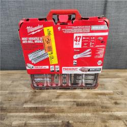 HOUSTON LOCATION - AS-IS (APPEARS LIKE NEW) MILWAUKEE 1/2 DRIVE METRIC & SAE RATCHET AND SOCKET SET