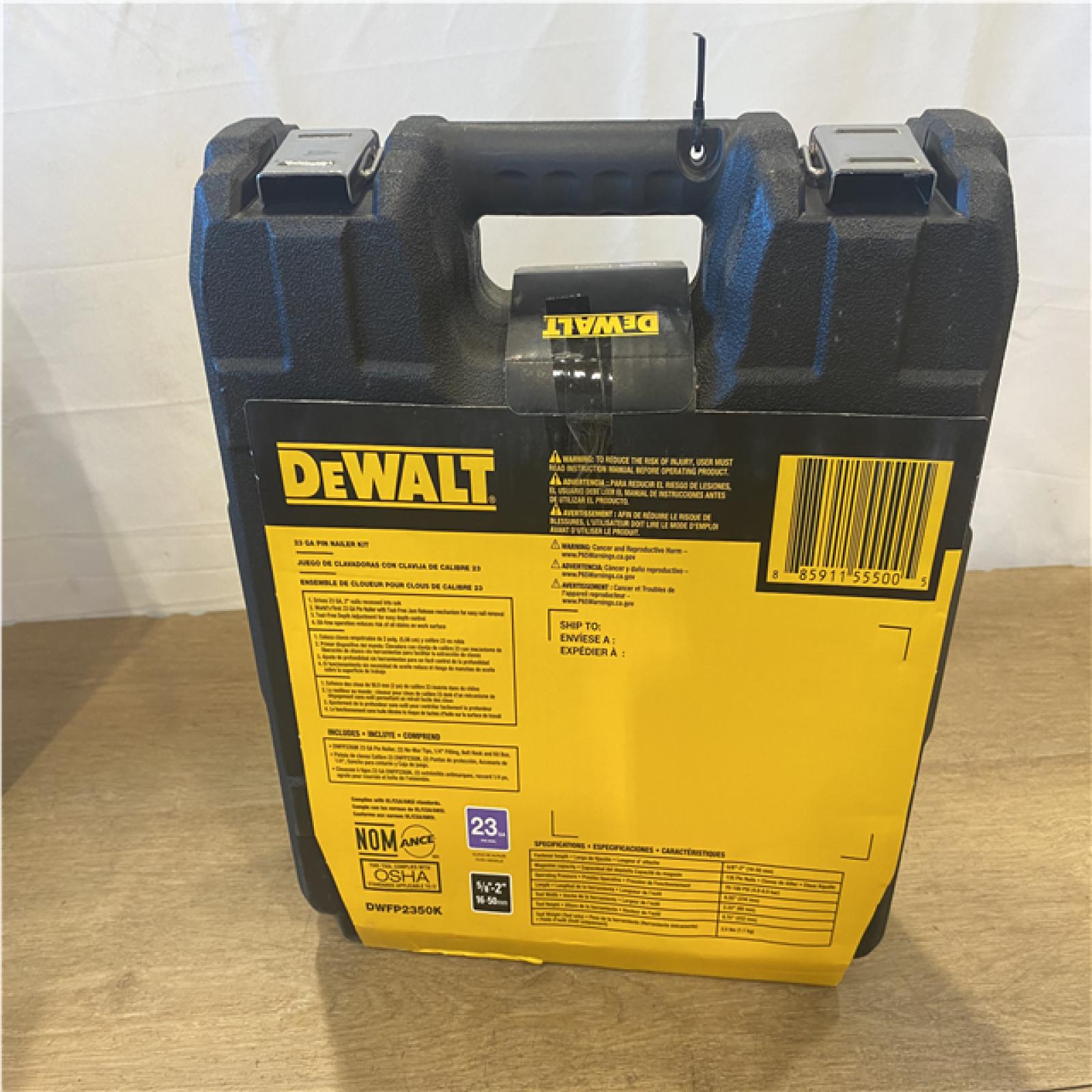 AS-IS DEWALT 23-Gauge 2 in. Pin Nailer
