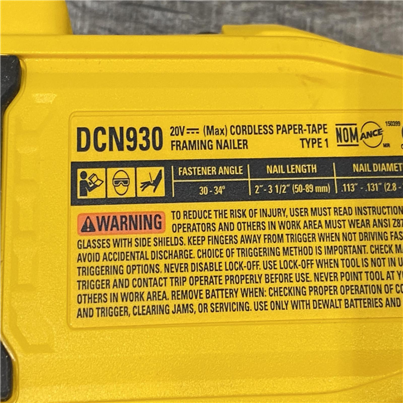 AS-IS DEWALT 20V 30 Degree Cordless Framing Nailer (Tool-Only)