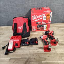 HOUSTON LOCATION - AS-IS M18 18V Lithium-Ion Brushless Cordless Compact Drill/Impact Combo Kit (2-Tool) W/(2) 2.0 Ah Batteries, Charger & Bag