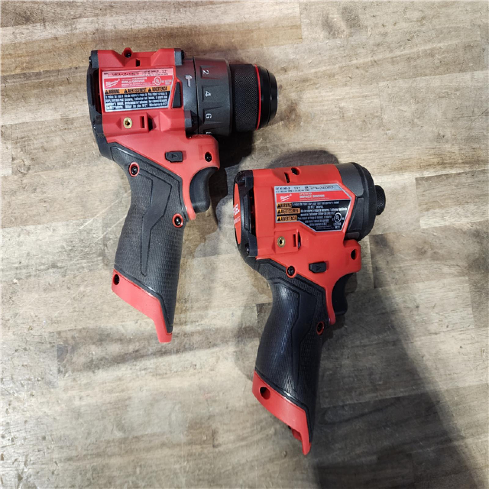HOUSTON LOCATION - AS-IS Milwaukee FUEL 12-Volt Lithium-Ion Brushless Cordless Hammer Drill and Impact Driver Combo Kit