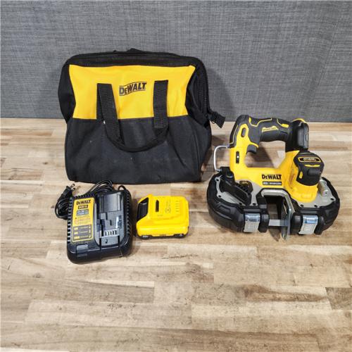 HOUSTON LOCATION - AS - IS ATOMIC 20V MAX Lithium-Ion Cordless Brushless 1-3/4 in. Bandsaw Kit with 4.0Ah Battery  Charger and Bag