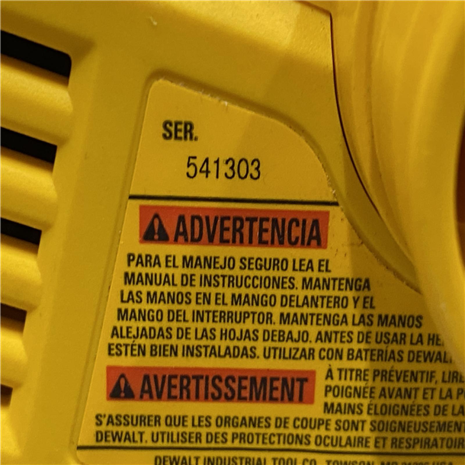 AS-IS DEWALT 20V MAX XR Cordless Brushless 3-1/4 in. Planer (Tool Only)